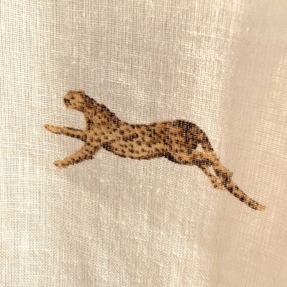 Rails Womens Size XS Charli Safari Cheetah Print Linen Blend Button Blouse Top - Picture 9 of 10